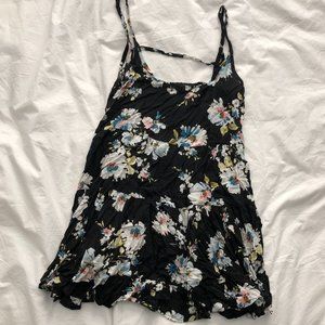 Brandy Melville Black Floral Jada Dress